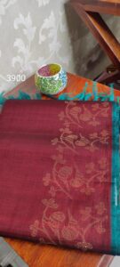 Majestic Maroon – Maroon & Blue Kanjivaram Silk Saree