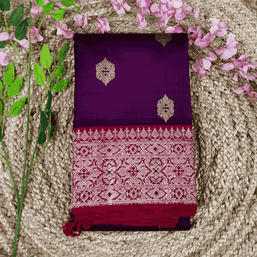 Pure Kanchipuram Designer wear Silk Saree 1g