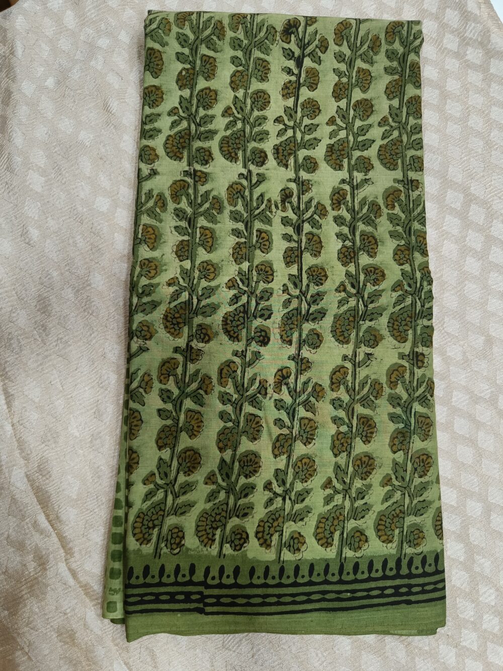 Pure Jaipur Cotton Saree with Ajrakh prints