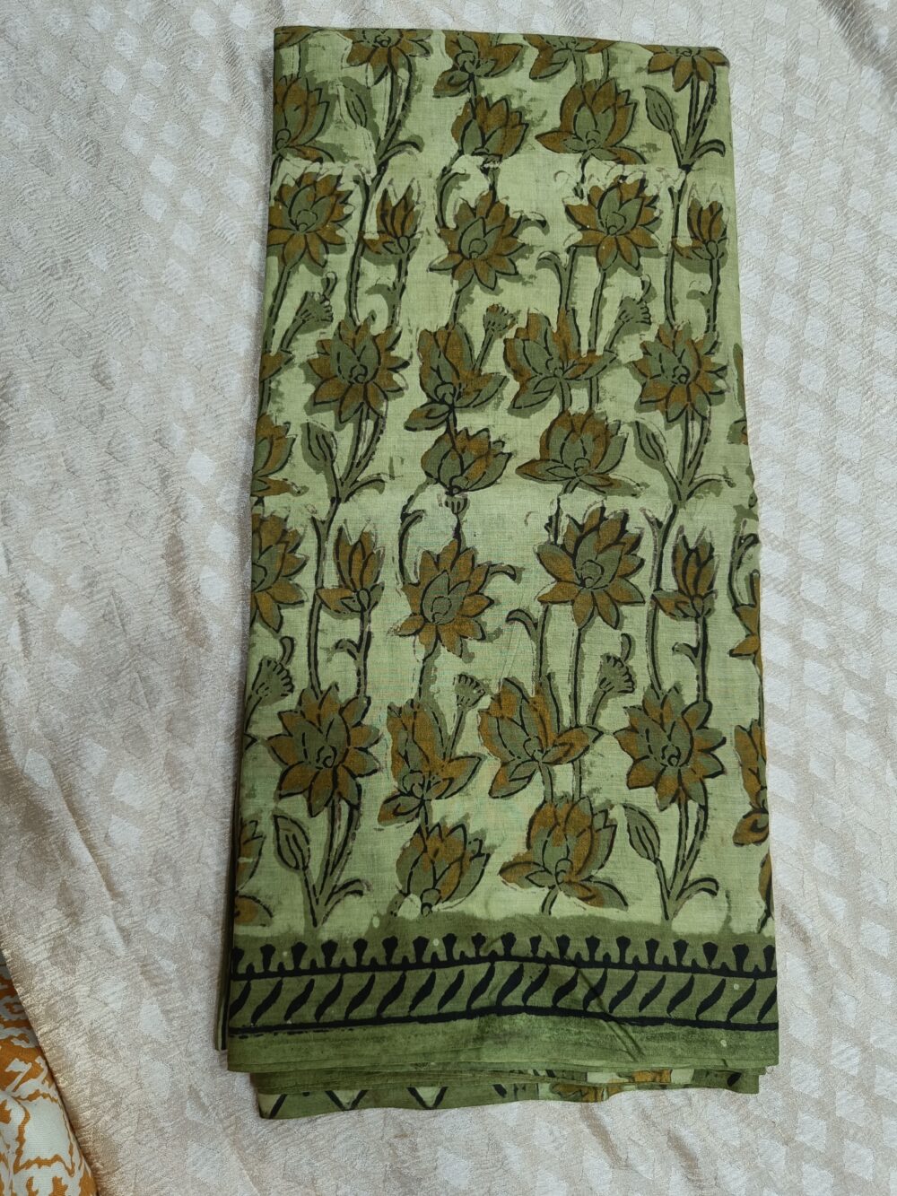 Pure Jaipur Cotton Saree with Ajrakh prints