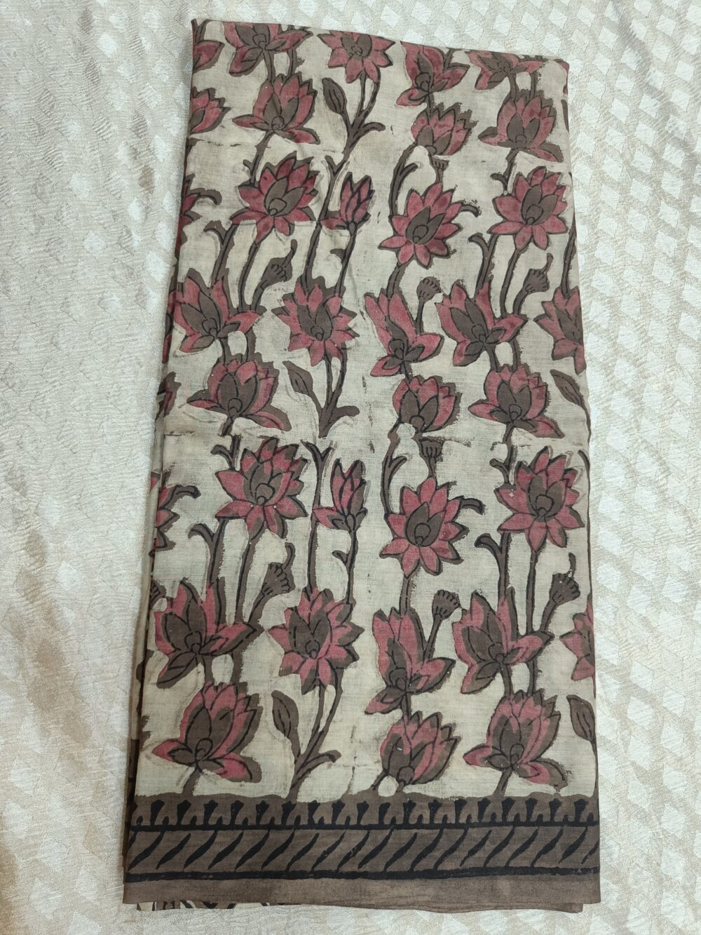 Pure Jaipur Cotton Saree with Ajrakh prints