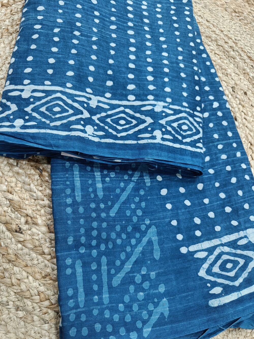 Pure Jaipur Cotton Saree with Polka Dots