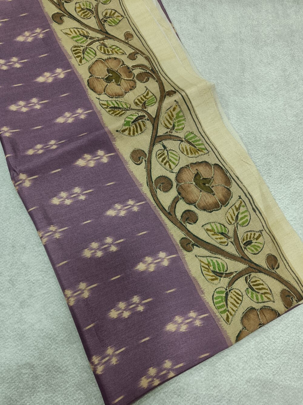 Fancy Tussar Saree with Aariwork