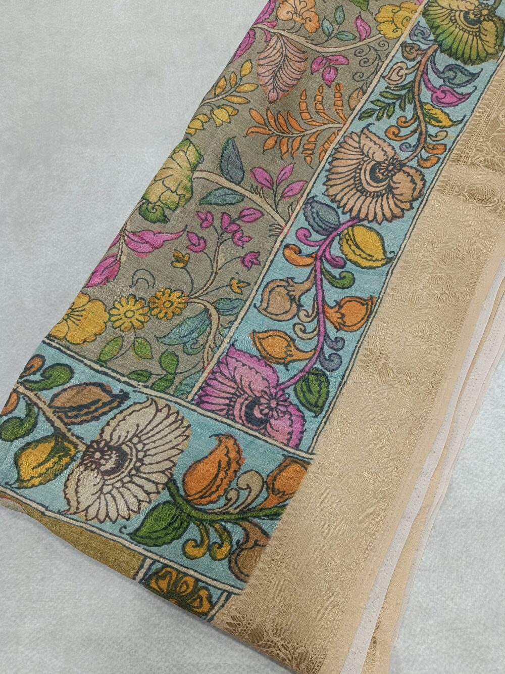 Fancy Chapa Tussar Saree