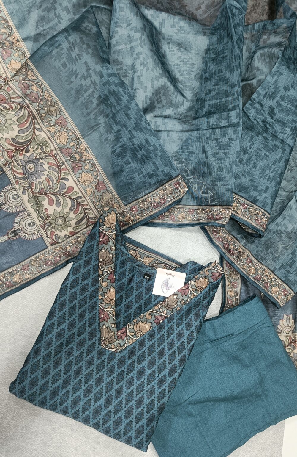 Pure Chanderi Silk Cotton 3piece Set