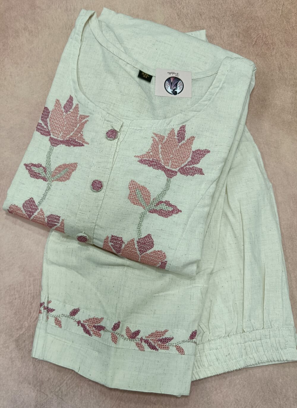 Pure Lenin Cotton 2piece Set