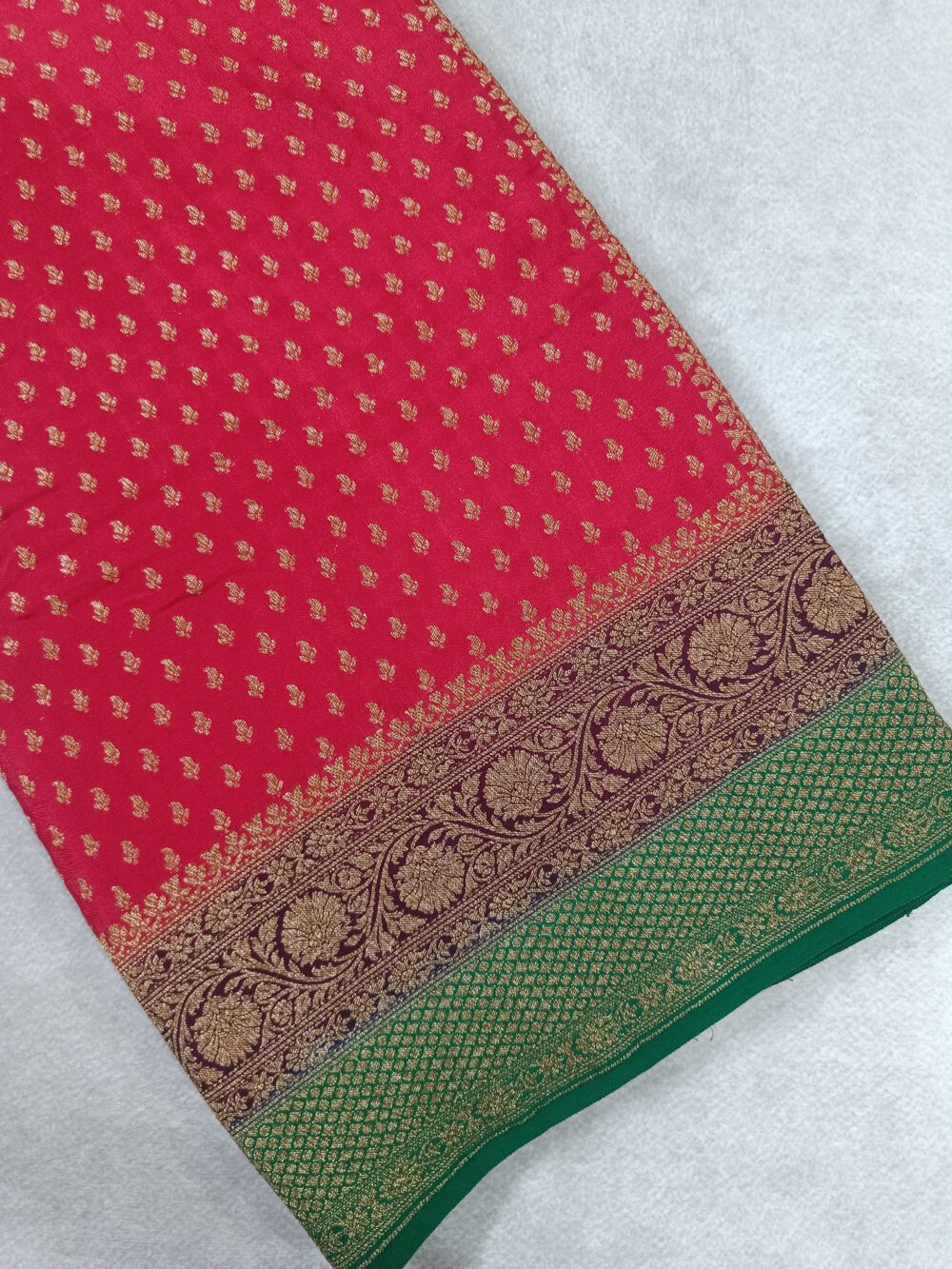 Pure Crepe Banarasi 3D Saree