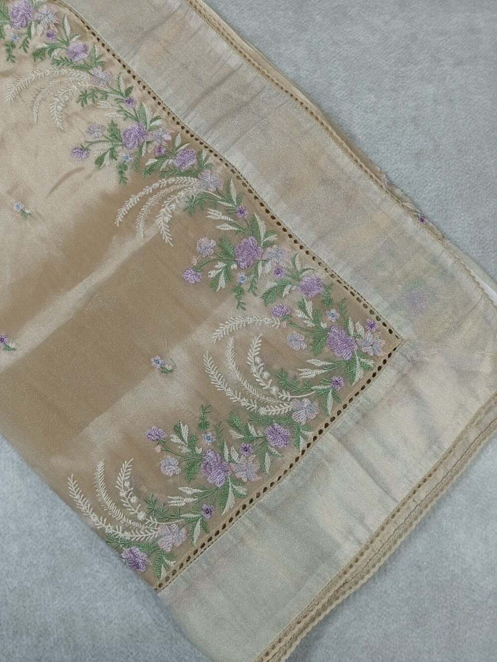 Organza with Handwork and cutwork