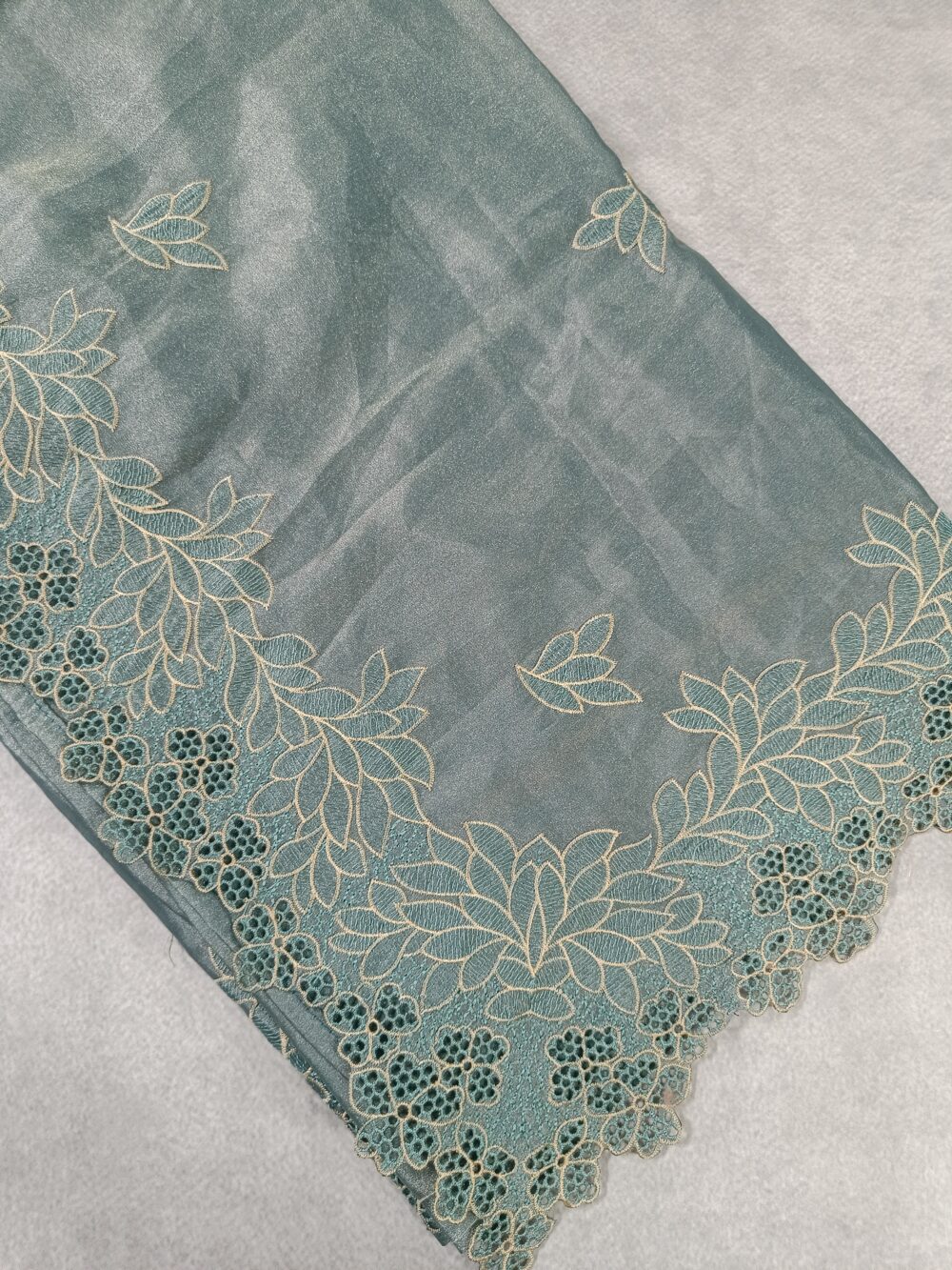 Organza  with Cutwork